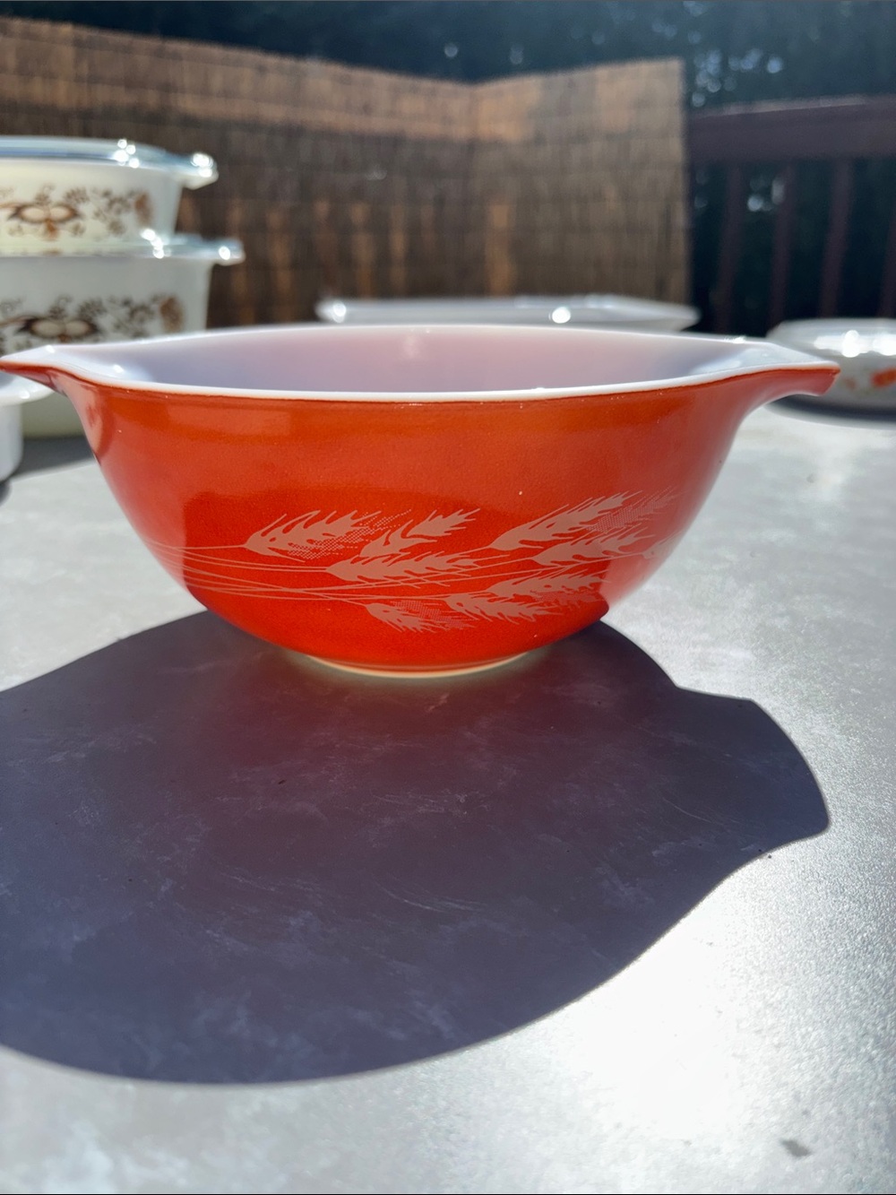 Vintage Pyrex 442 Wheat Mixing Bowl
